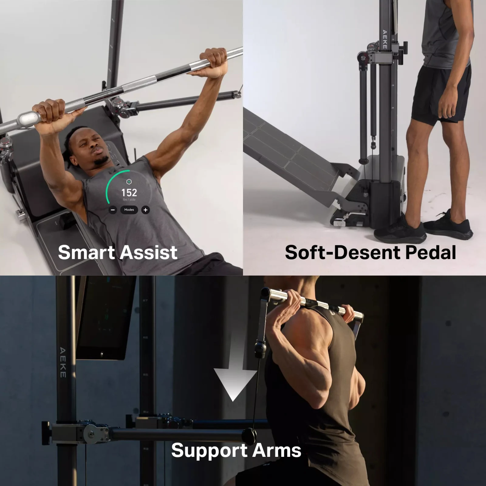 AEKE S1 Pro ohutuslahendused: Smart Assist, pehme laskumisega pedaal ja toearmid