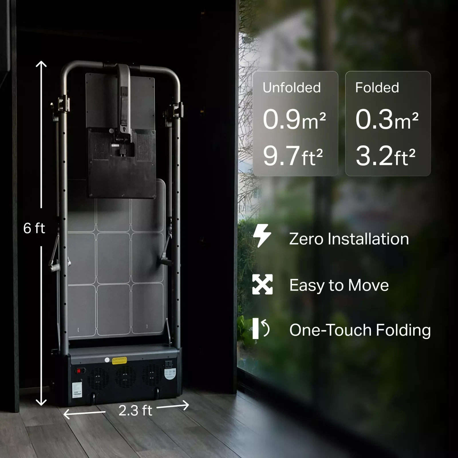 AEKE S1 Pro põrandapind — 0,3 m² kokkupanduna, 0,9 m² lahtituna, paigalduseta
